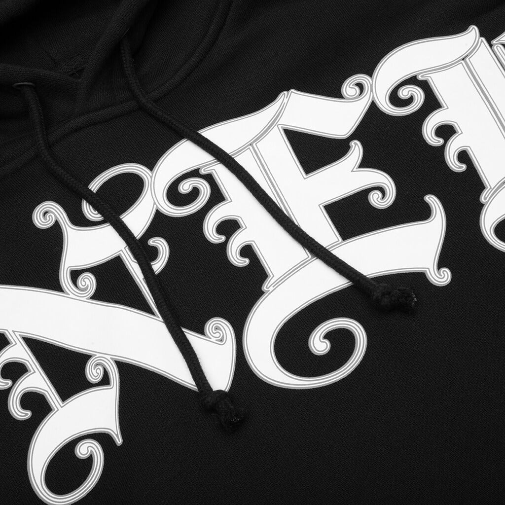 OLD ENGLISH HOODIE - BLACK - 3