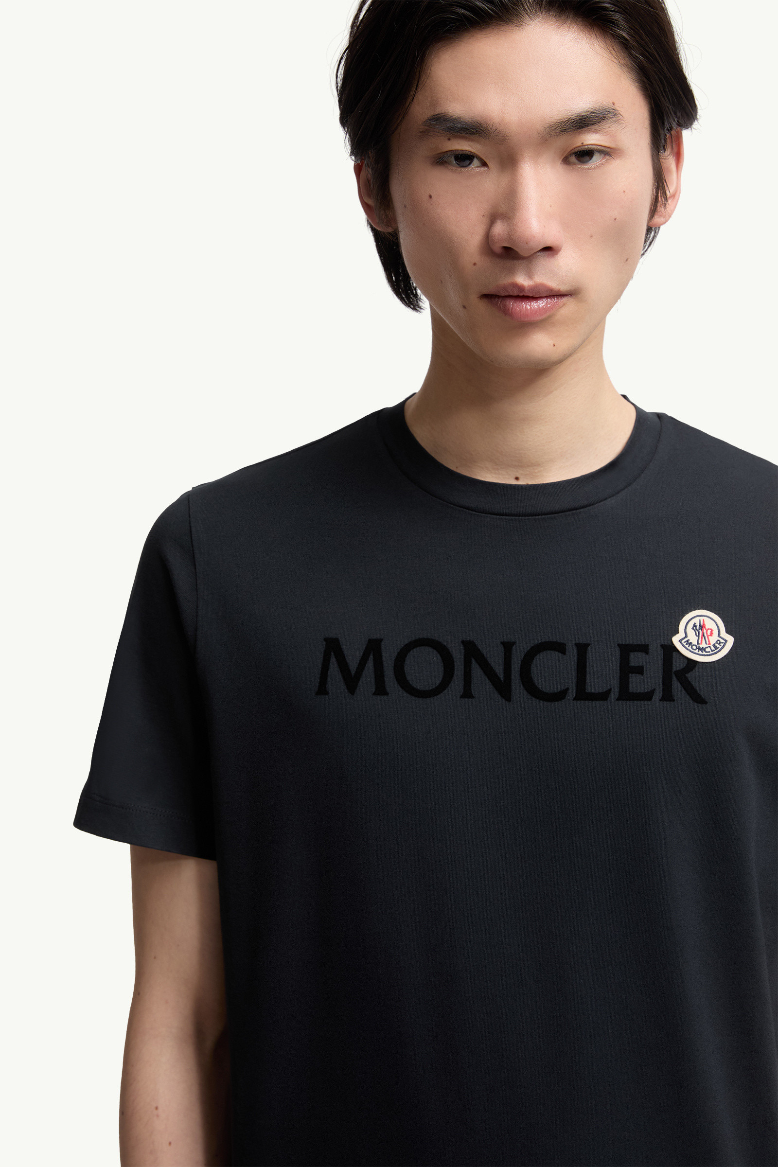 Flocked Logo Cotton T-Shirt - 6
