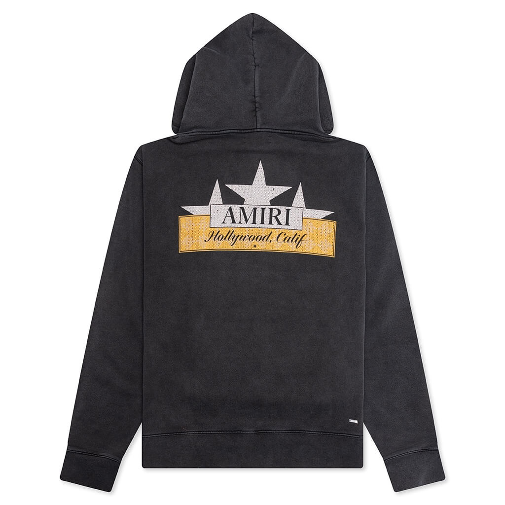 VINTAGE CRYSTAL STAR HOODIE - BLACK - 2