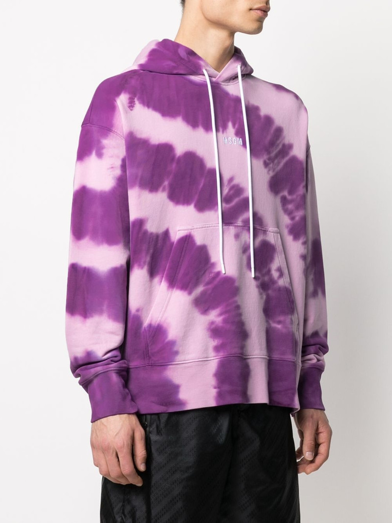 logo-print tie-dye hoodie 3
