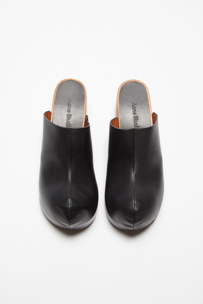 Acne Studios Leather wood clogs - Black outlook
