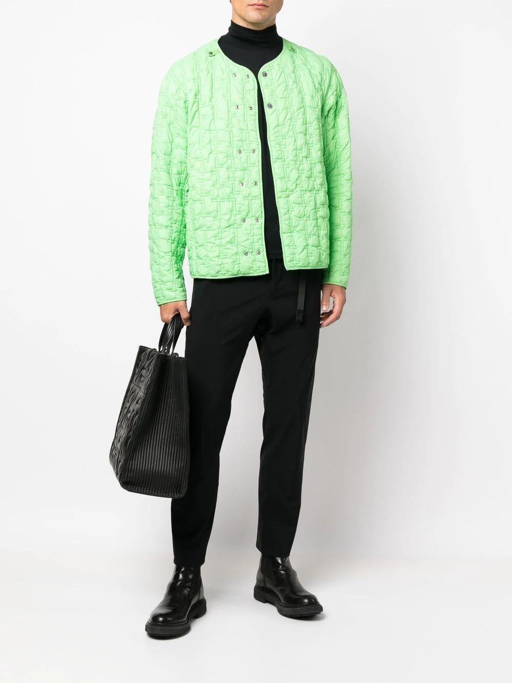 quilted fitted jacket - 2