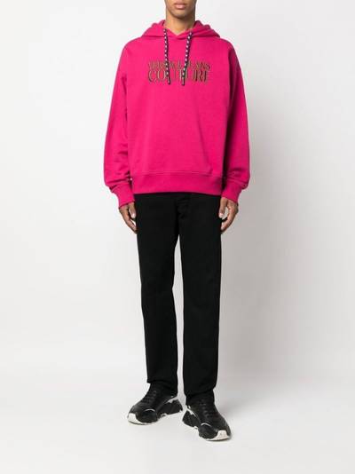 VERSACE JEANS COUTURE logo-embroidered hoodie outlook