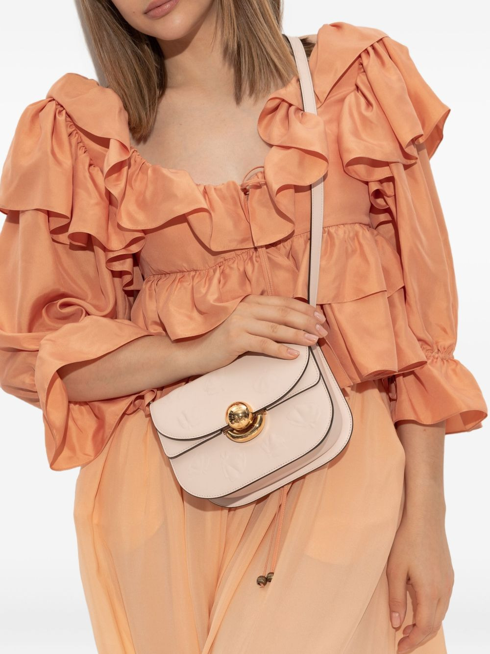 mini Sfera embossed-leather crossbody bag - 2