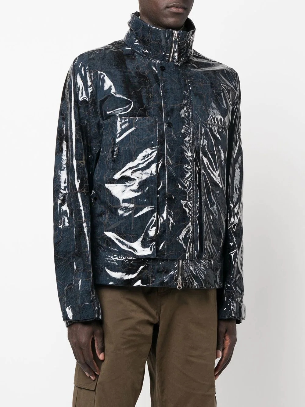 graphic-print layered padded jacket - 3