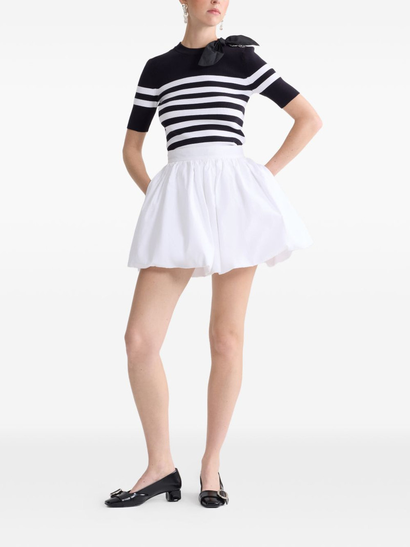 PATOU striped bow-detail knitted T-shirt outlook