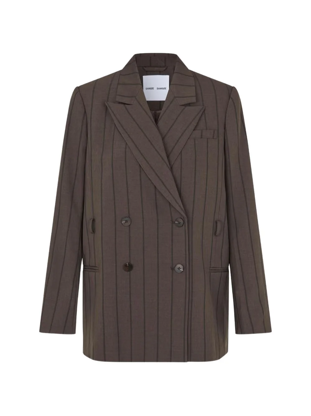 Sahelly pinstripe double-breasted blazer - 1