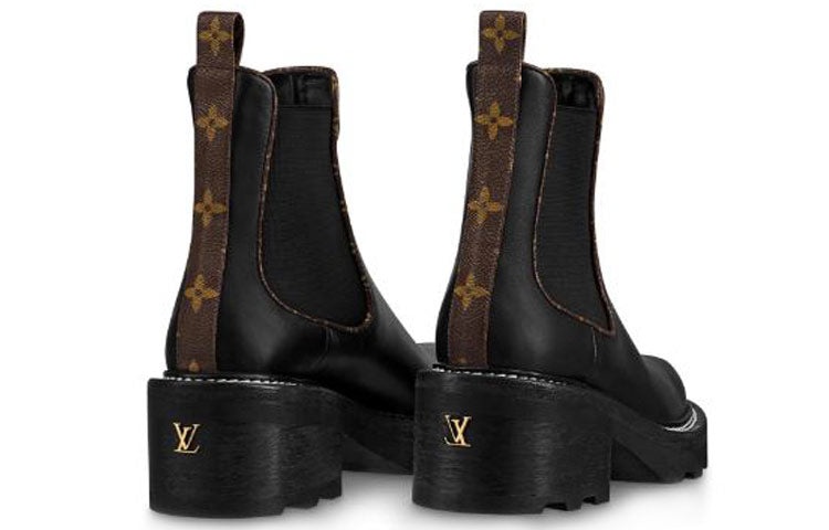 (WMNS) LOUIS VUITTON LV Beaubourg Chlsea Boots 'Black Brown White' 1A8947 - 4