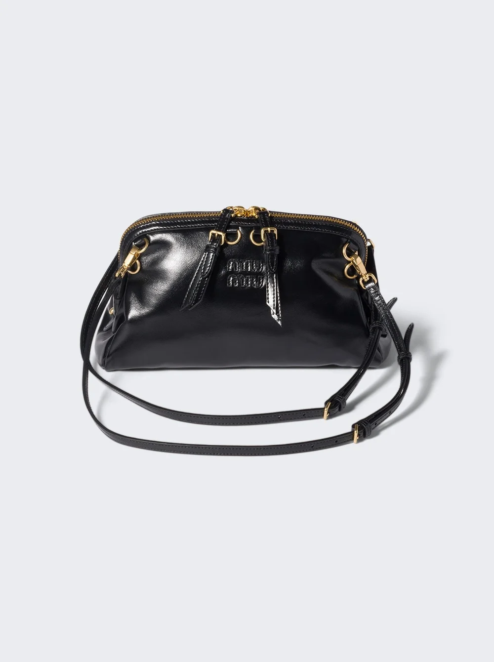Caprice Leather Clutch Black - 1