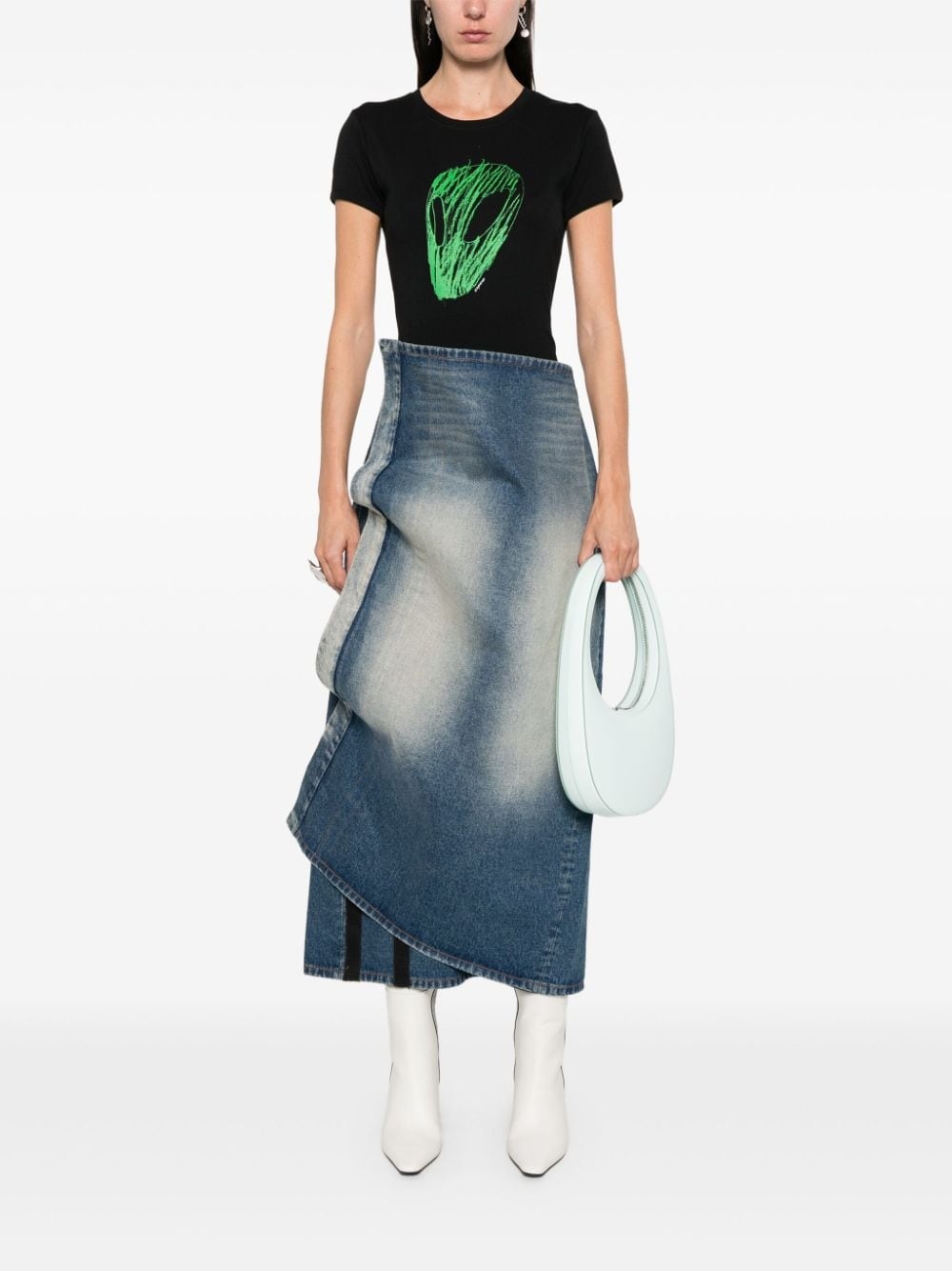 alien head-print T-shirt - 2