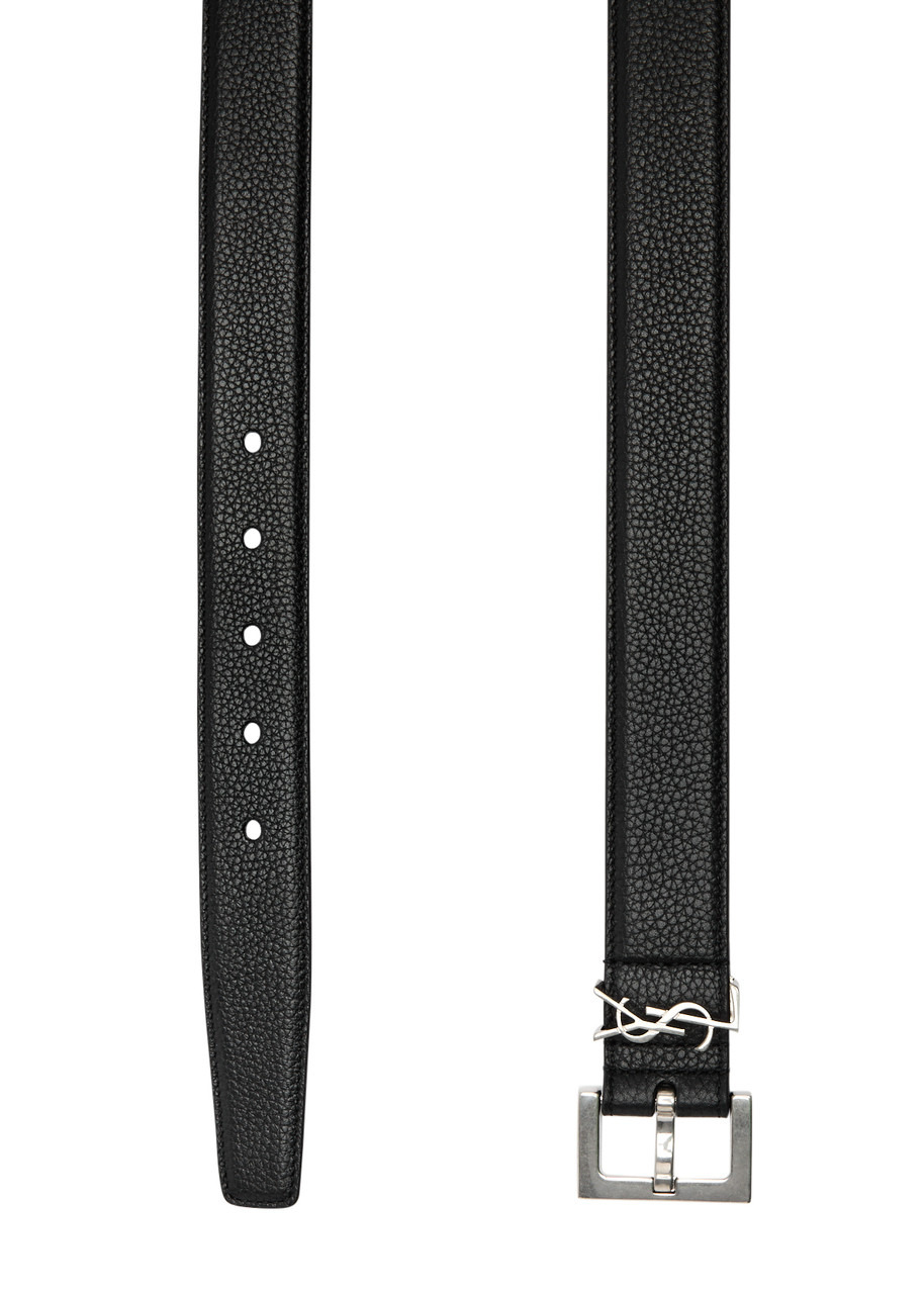 Saint Laurent Cassandre Leather Belt - 3
