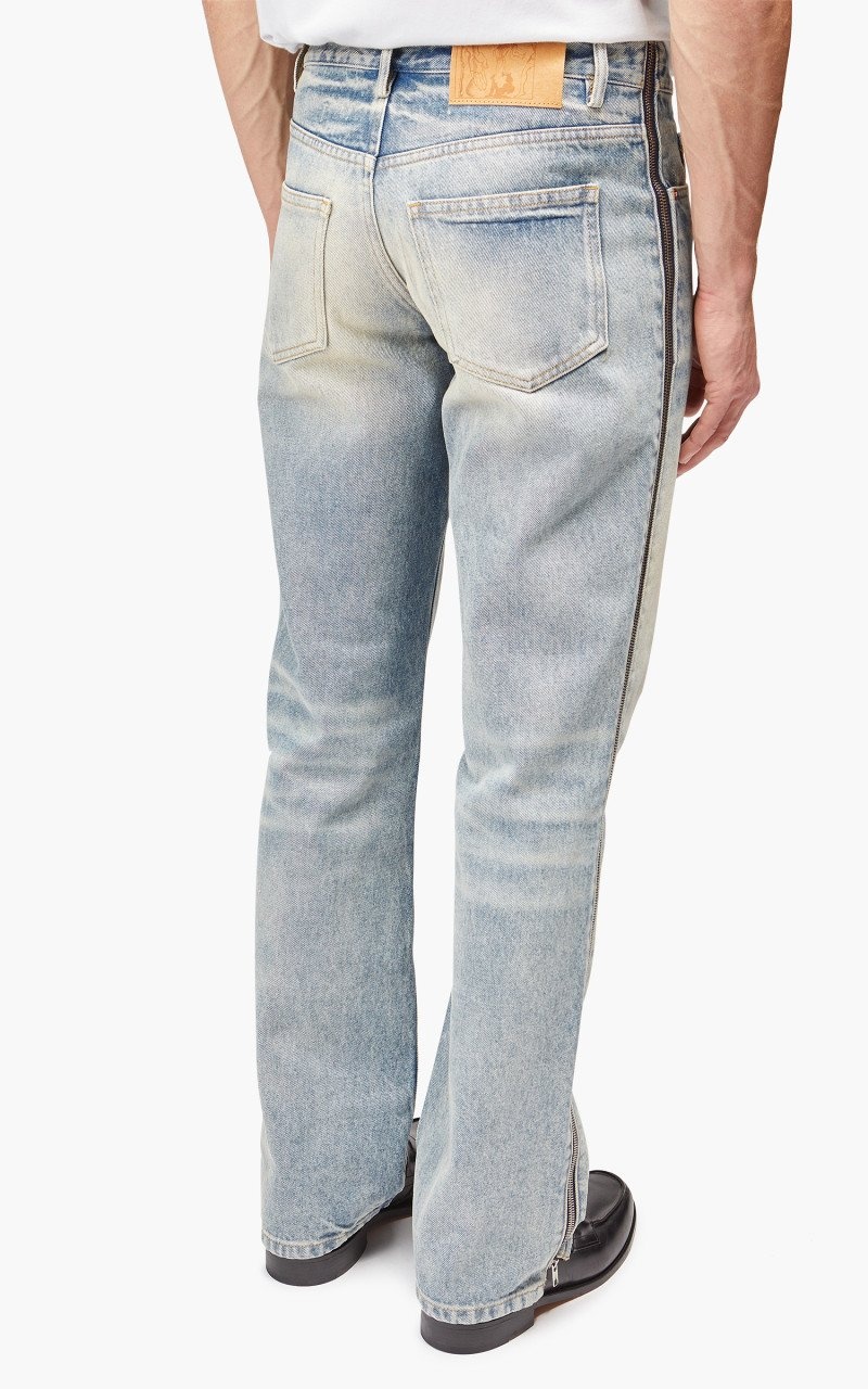 SIDE ZIP JEAN DIRTY BLUE WASH - 4