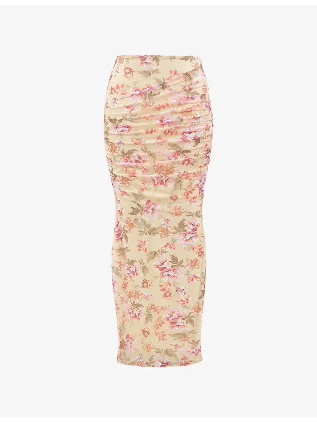Cassidy Fluted-Hem Mesh Maxi Skirt - 1