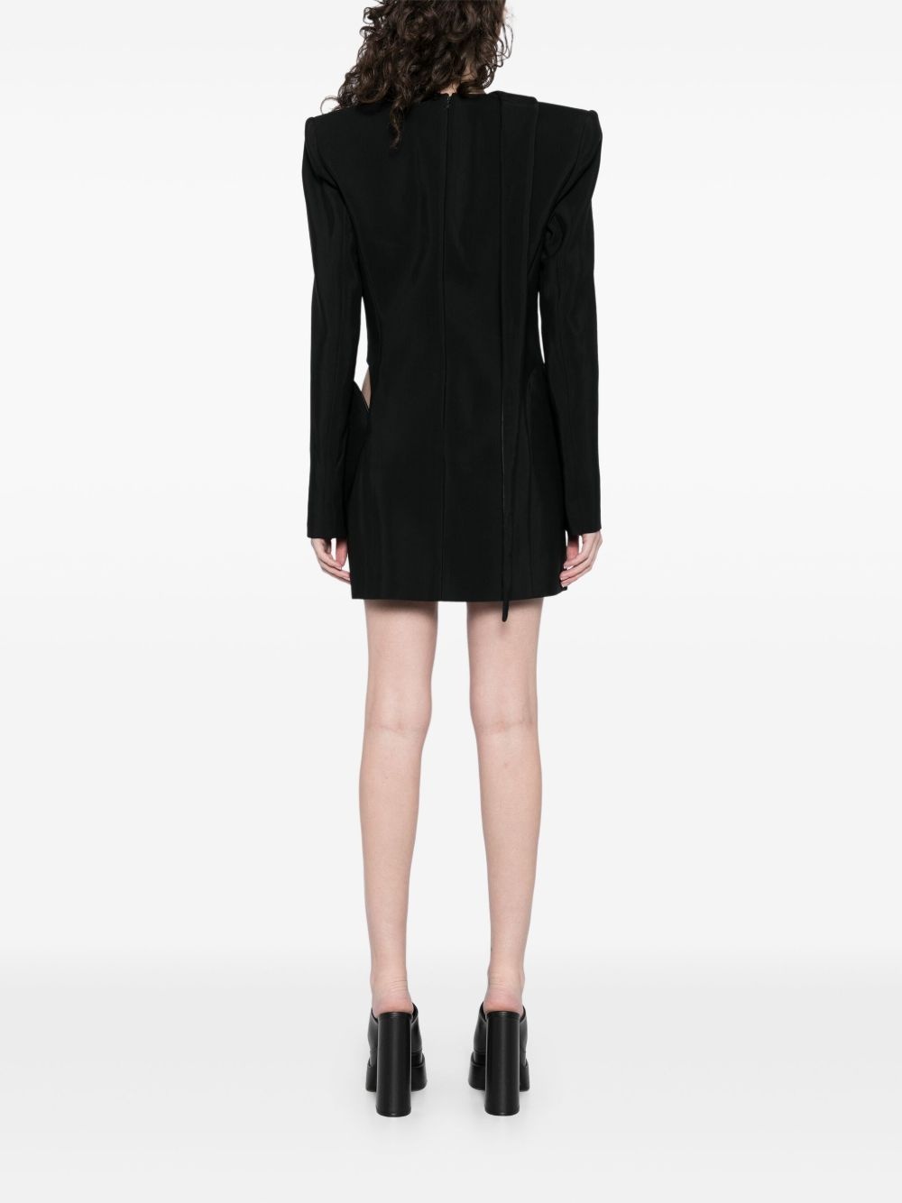 cut-out tailored dress - 4