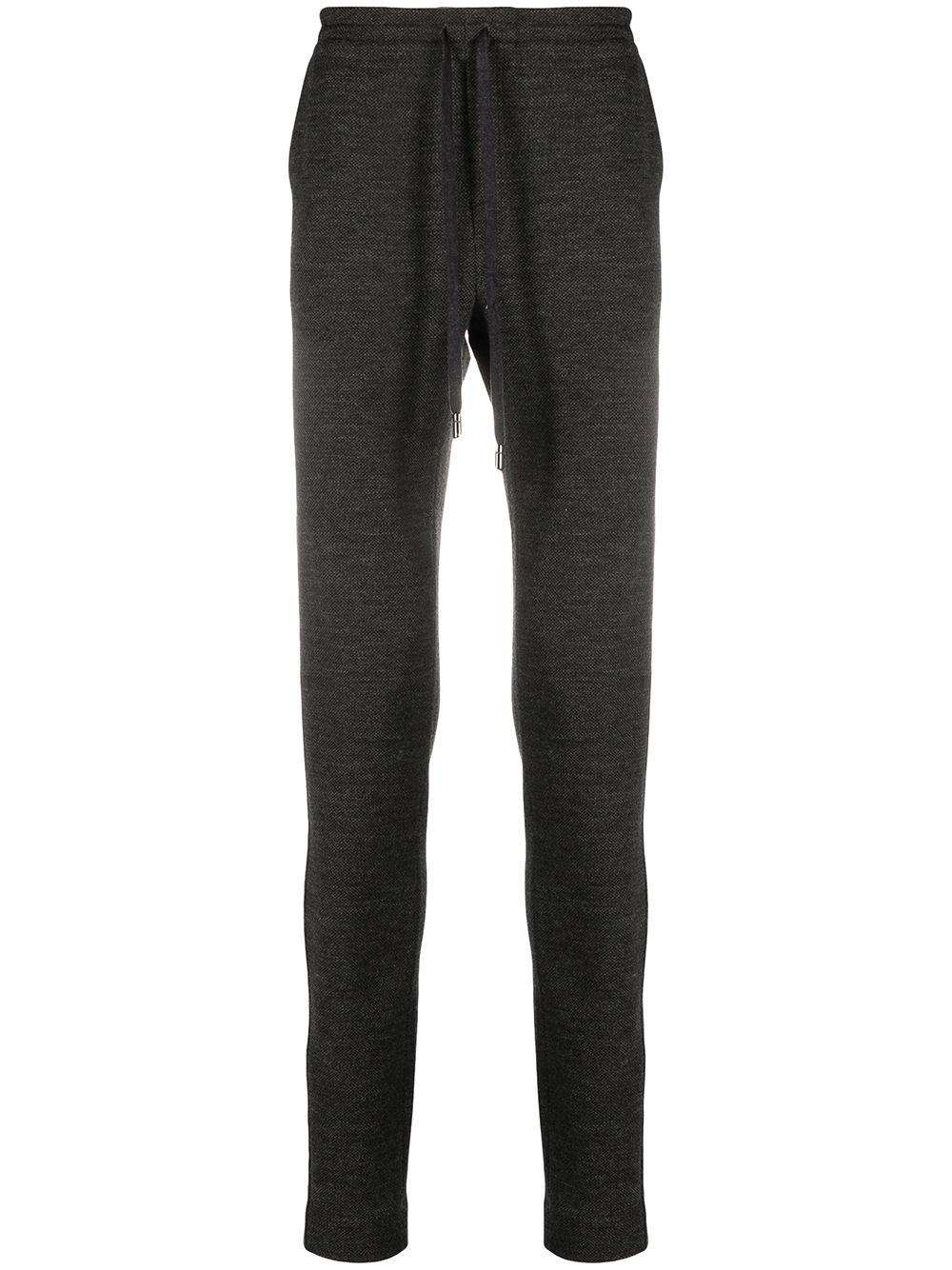 slim-fit wool track pants - 1