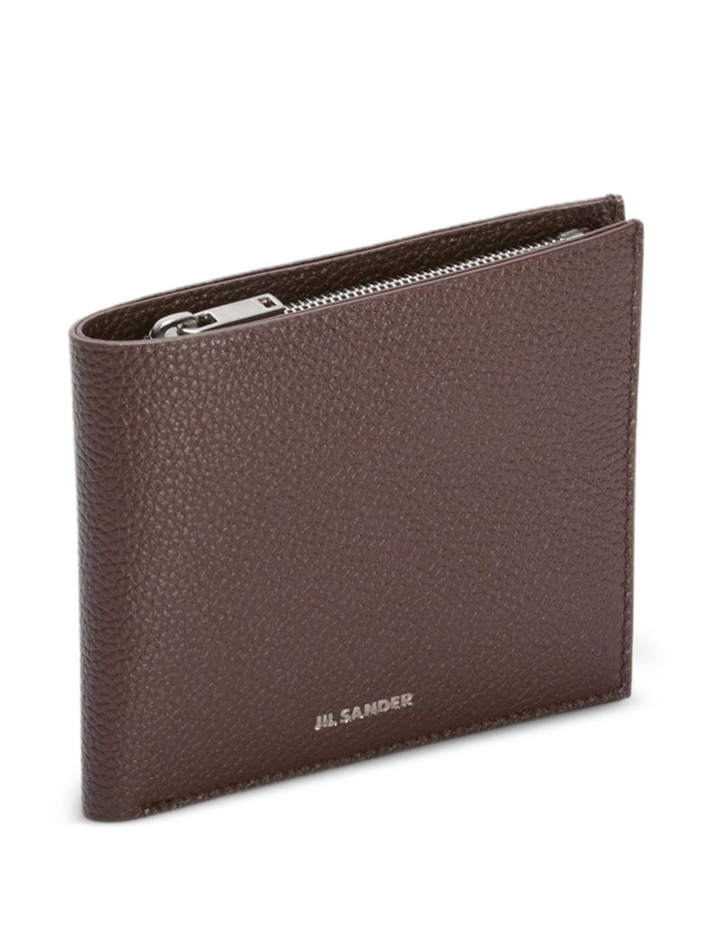 Jil Sander Grained embossed logo wallet outlook