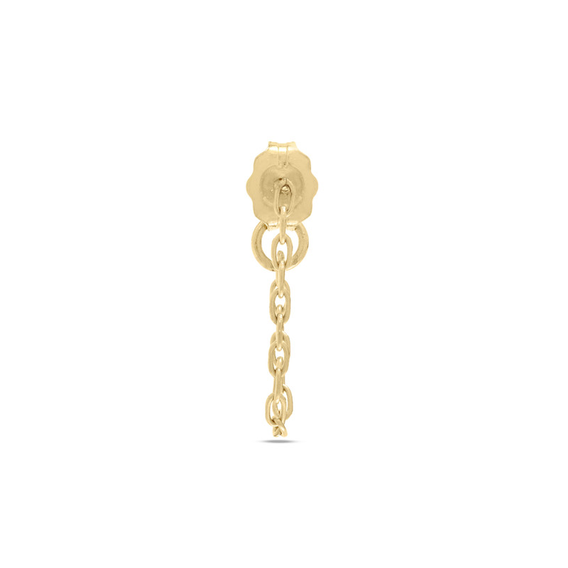 Gold Front To Back Chain Earring 11