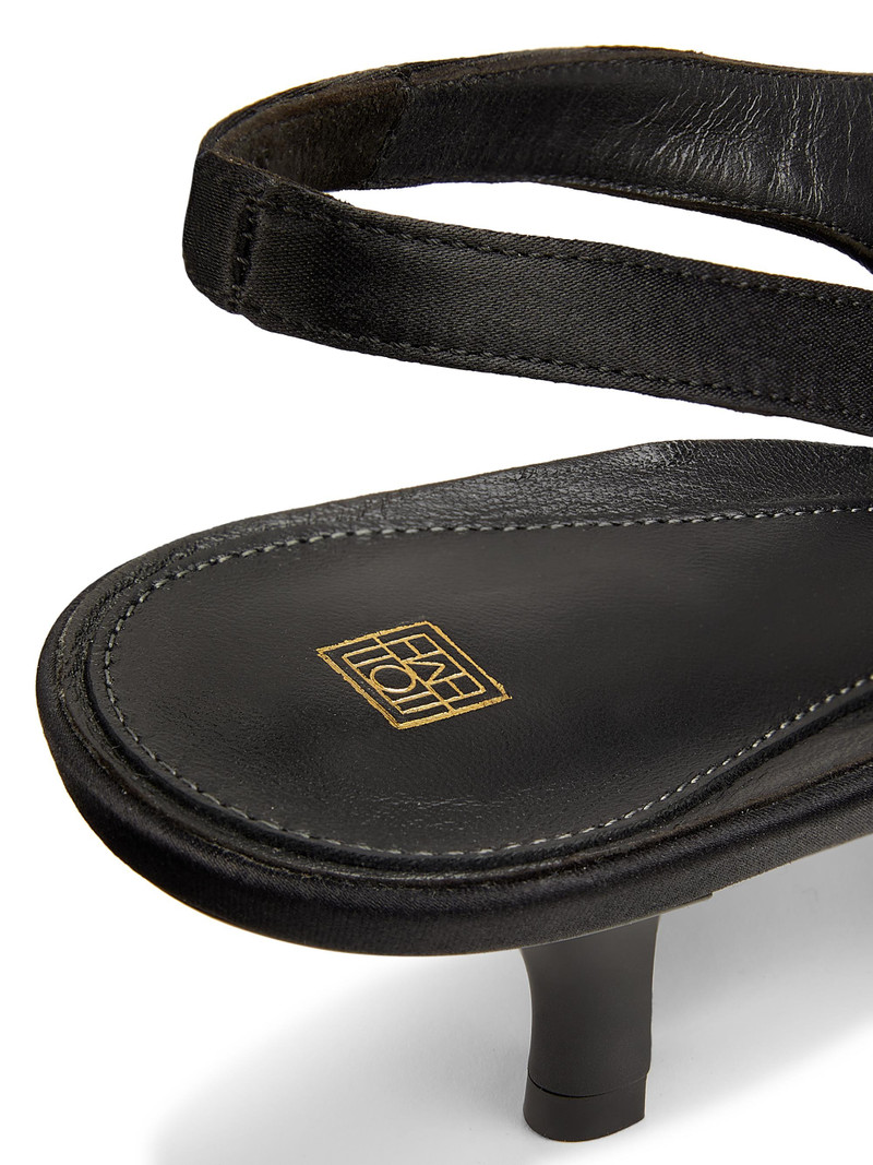 Women's 55MM Satin Slingback Pumps - Black 5