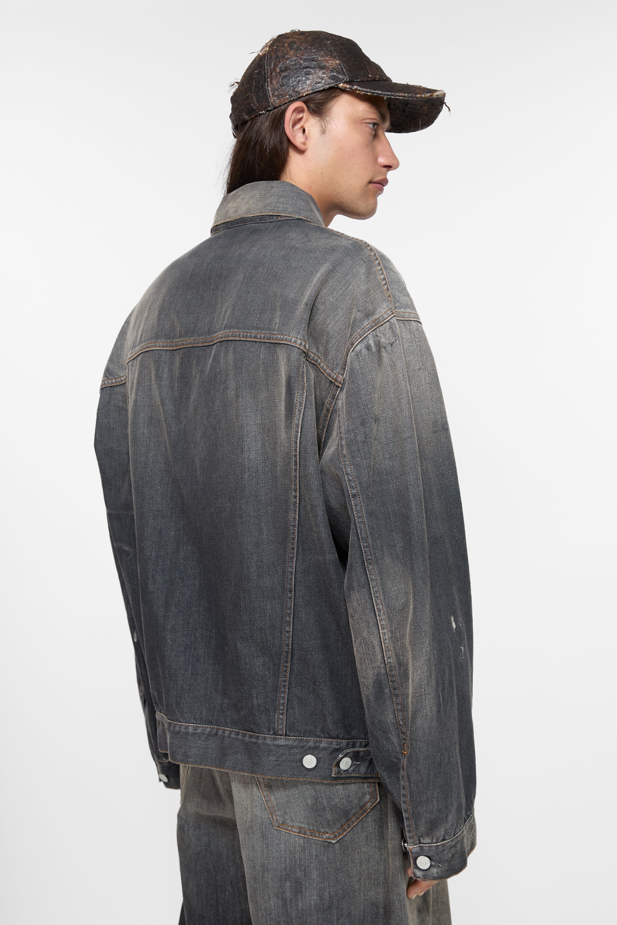 Denim jacket - Oversized fit - Black - 4