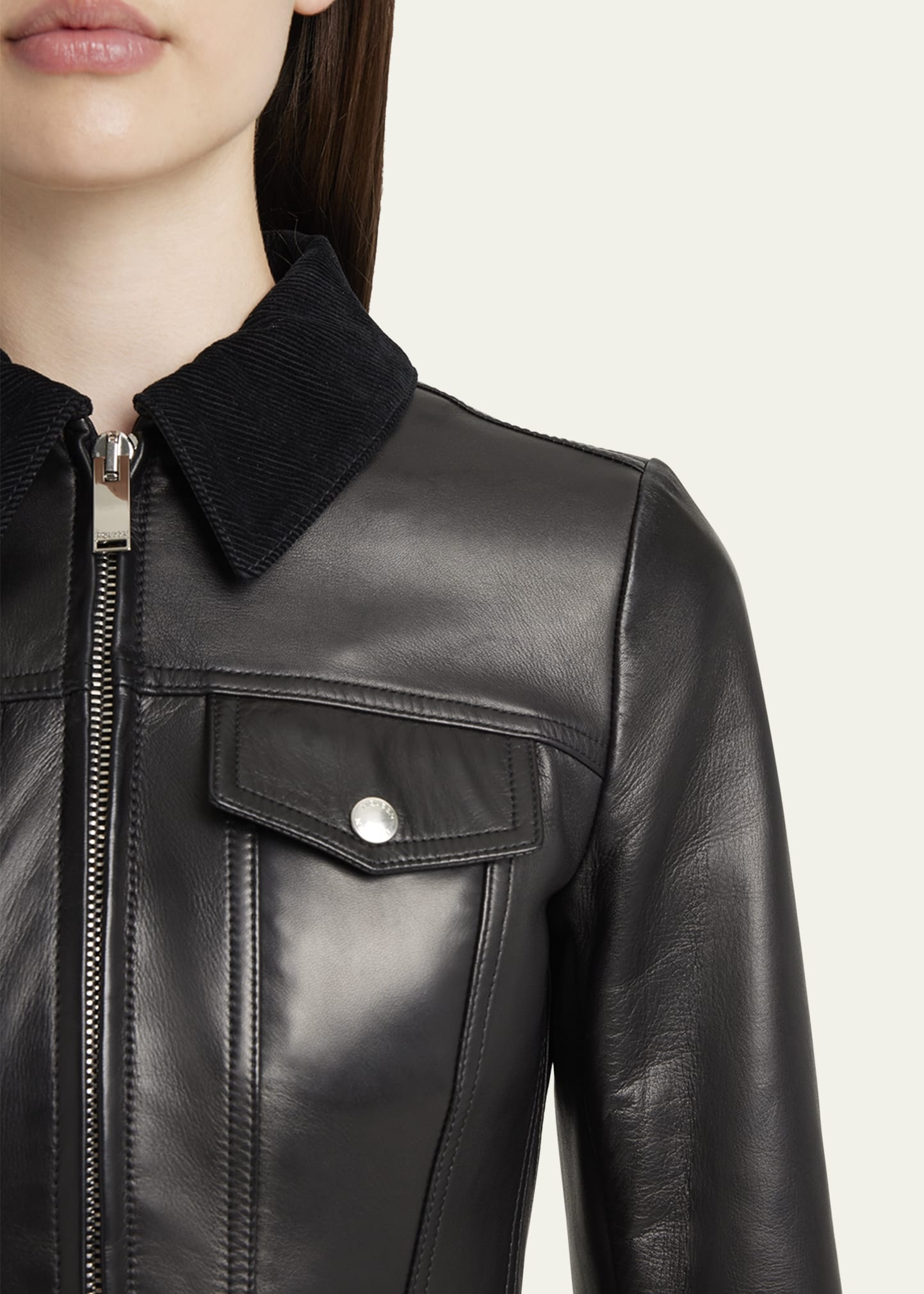 Leather Bird Peplum Jacket - 5