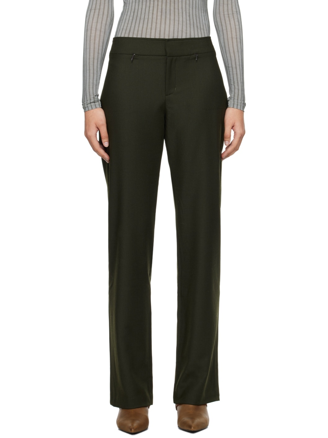 Khaki Baozi Trousers - 1