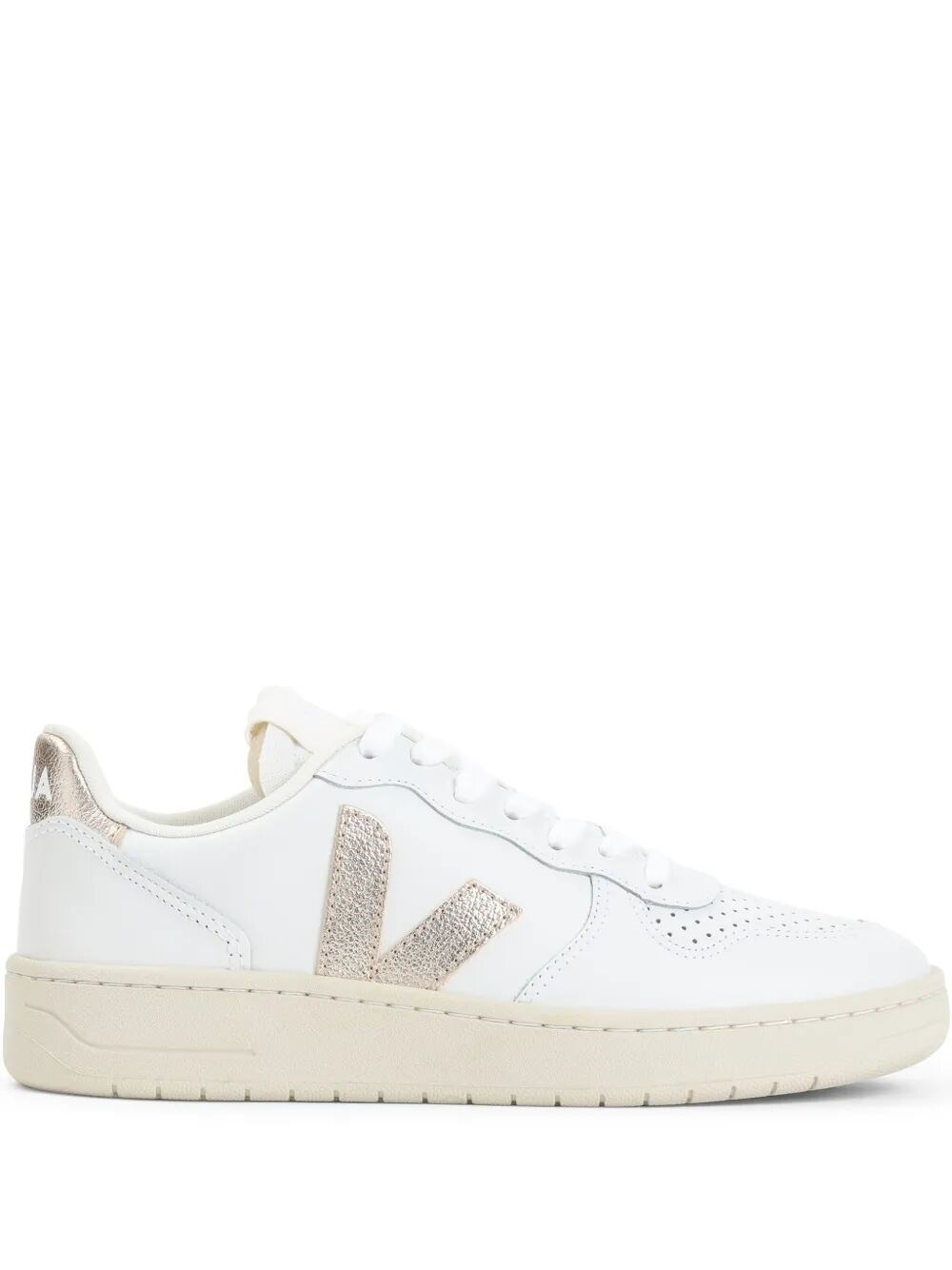 The V-10 Leather Extra Sneakers by VEJA represent a perfect blend of style and sustainability in the - 1