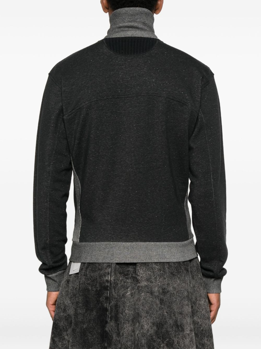 embroidered-orb zip-fastening sweatshirt - 4