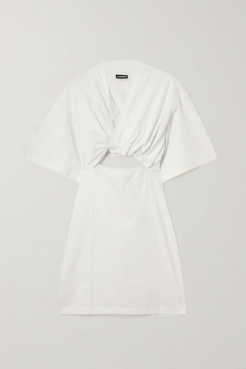 Bahia twist-front cutout cotton mini dress - 1