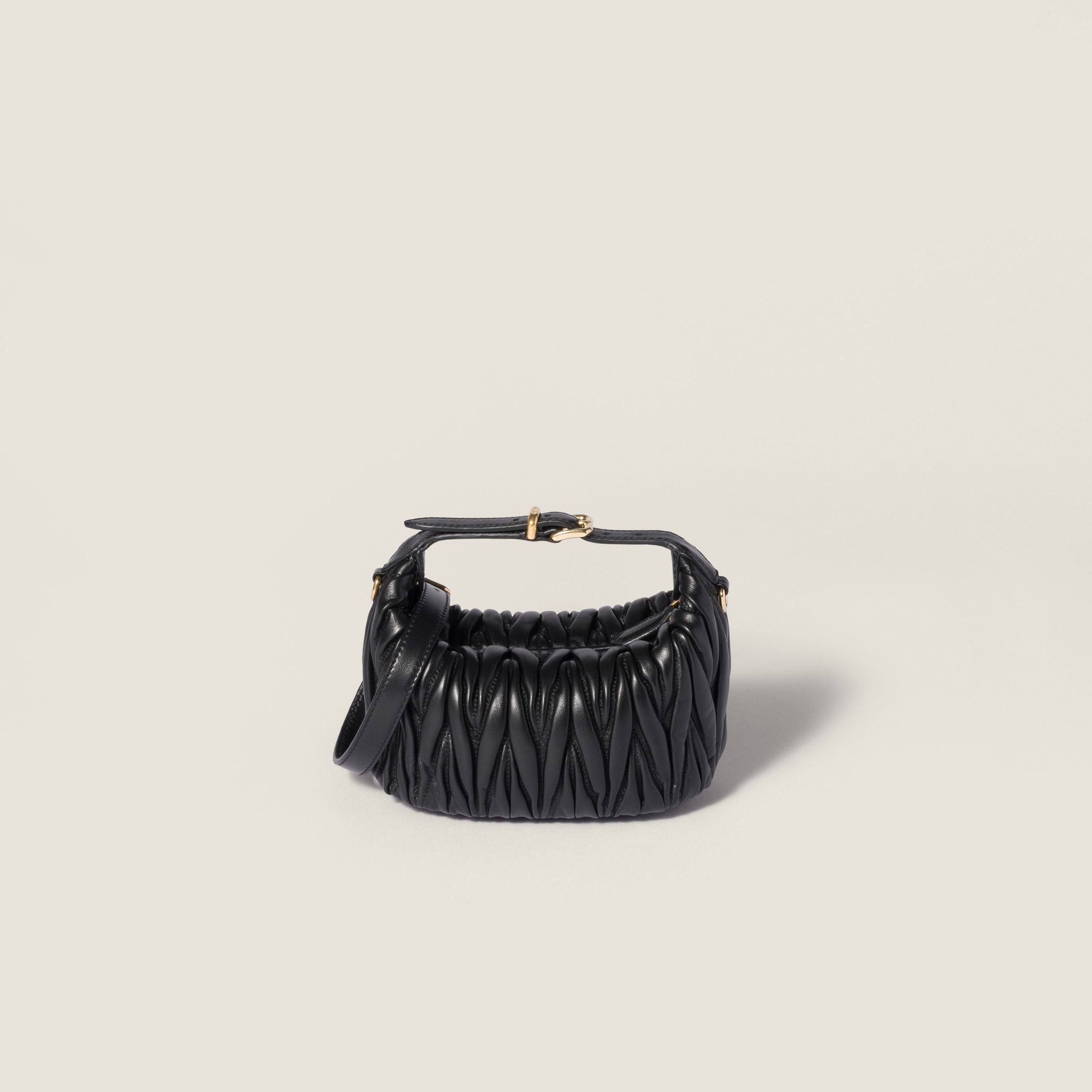 Matelassé nappa leather pouch - 4