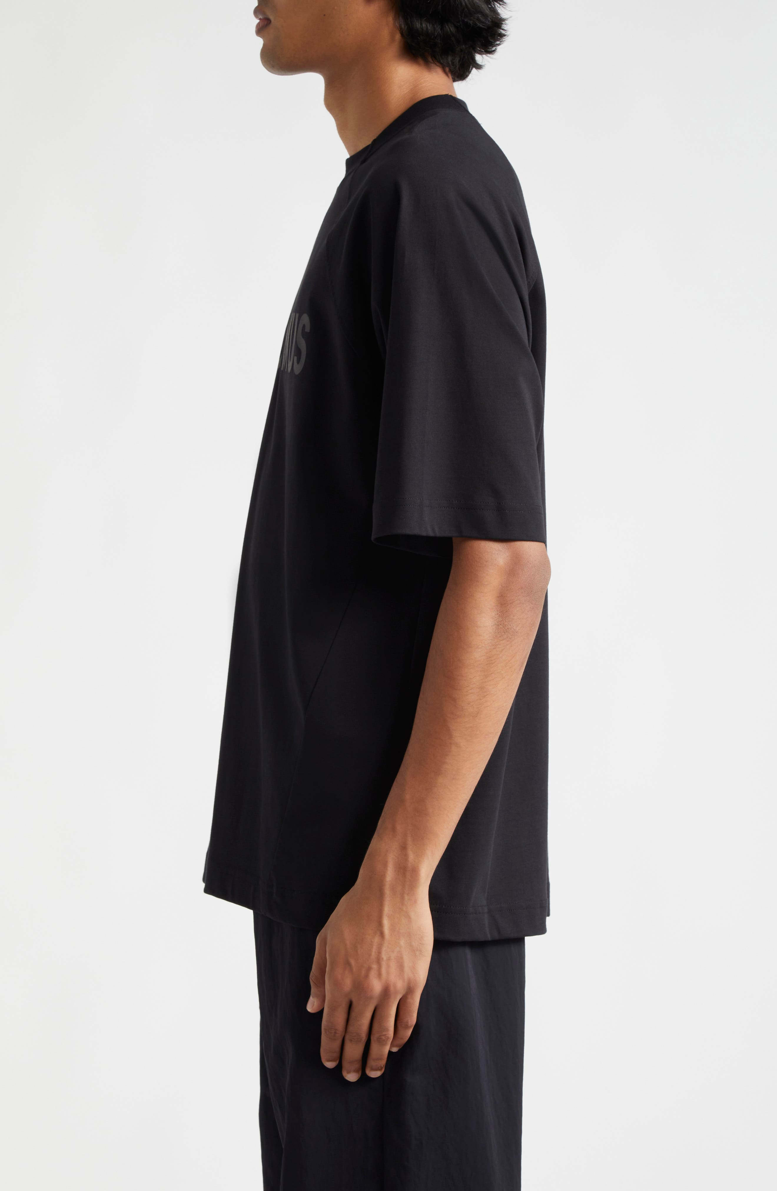 Jacquemus Le Typo Cotton Logo Graphic T-Shirt in Black at Nordstrom - 3