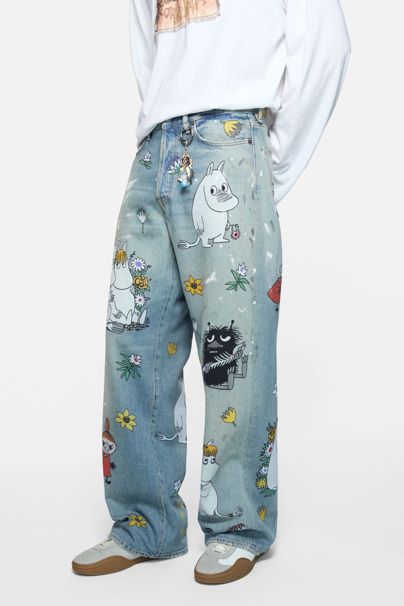 Baggy fit jeans - 1981M Acne Studios x Moomin - Light blue 4