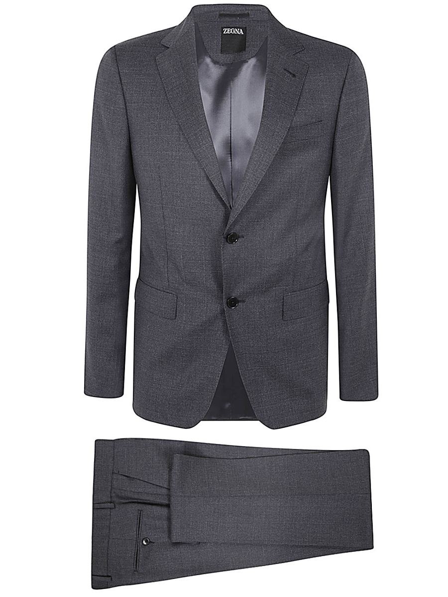 ZEGNA Zegna Pure Wool Suit Clothing | baltini | REVERSIBLE