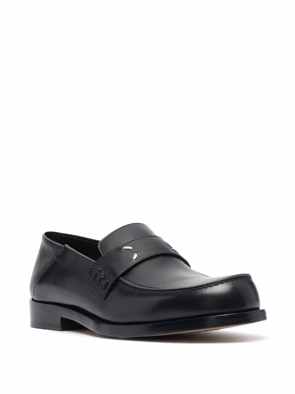 four-stitch logo leather loafers - 2