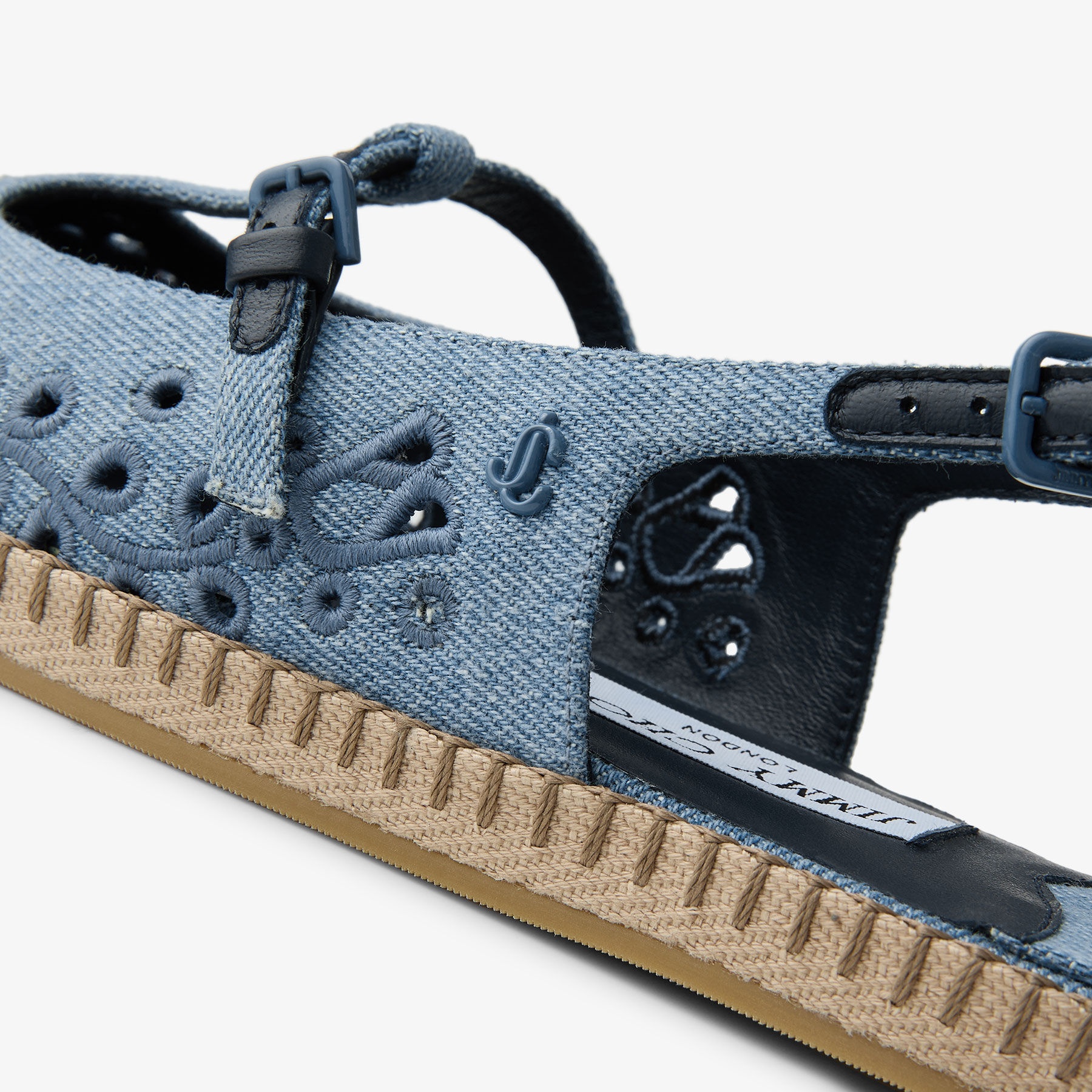 Amiee Flat
Blue Haze Denim Espadrilles with Sangallo Embroidery - 4