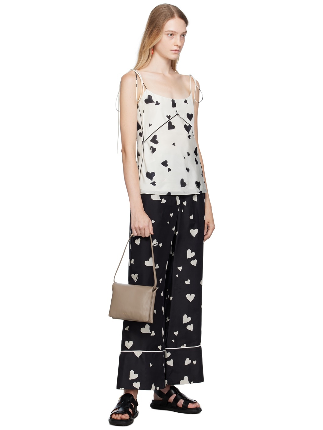 White Bunch Of Hearts Camisole - 4