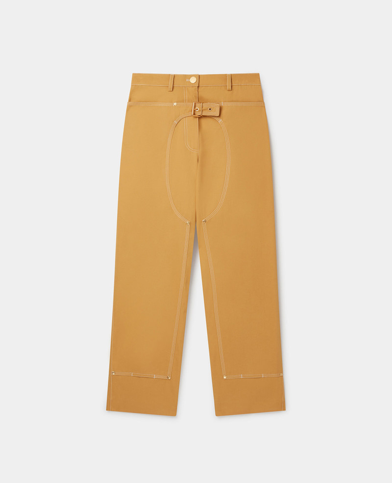 Contrast Stitch Cotton Workwear Cargo Trousers 1