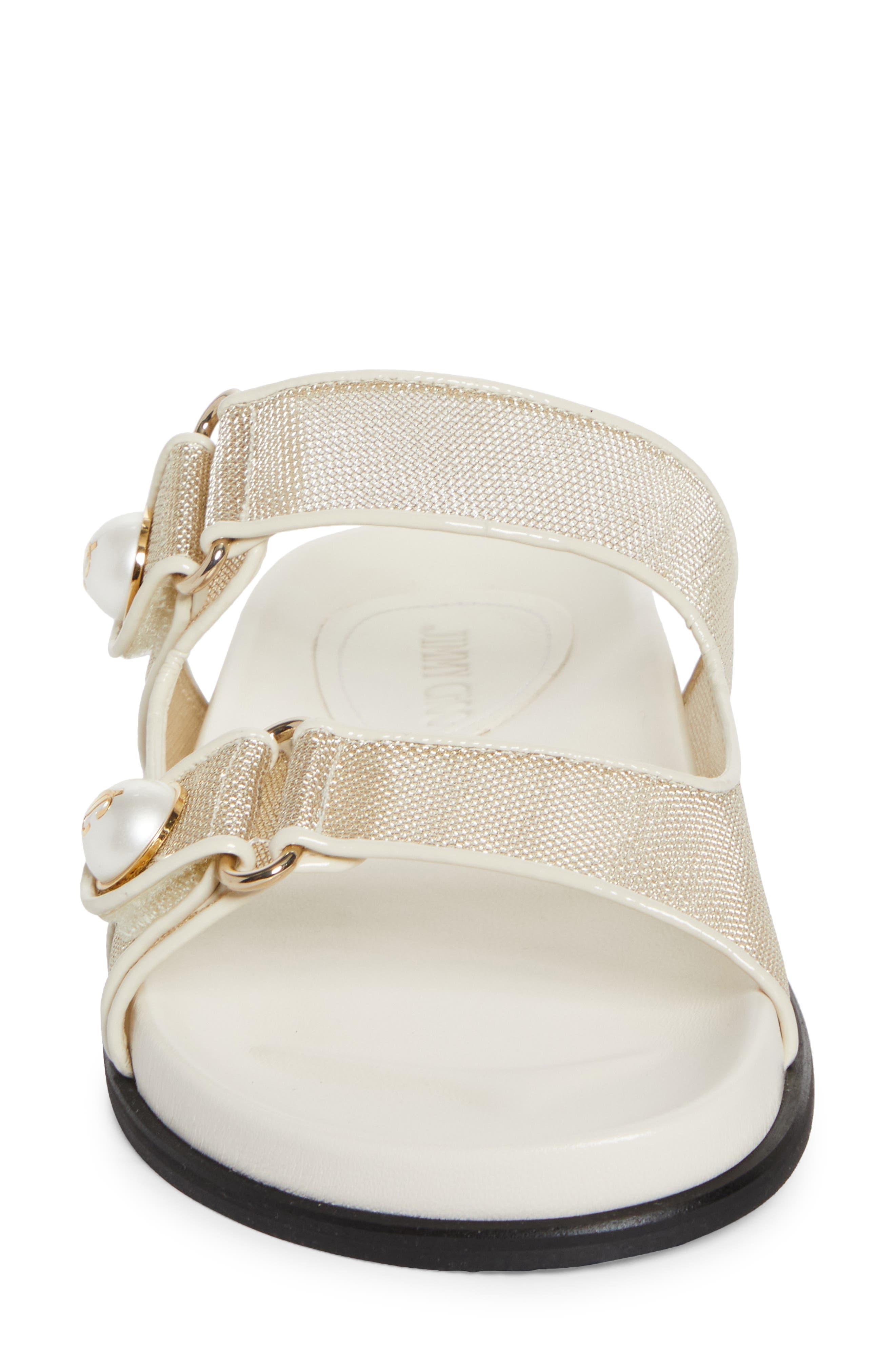 Jimmy Choo Fayence Slide Sandal in Champagne/Latte at Nordstrom - 4