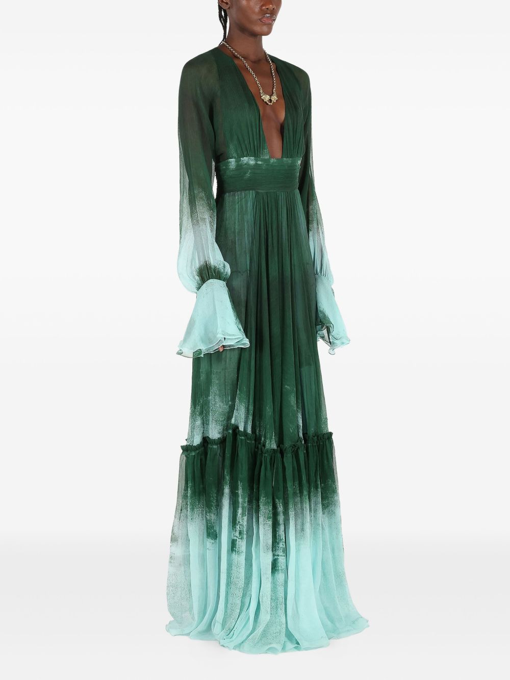 ruffled silk empire dress - 2