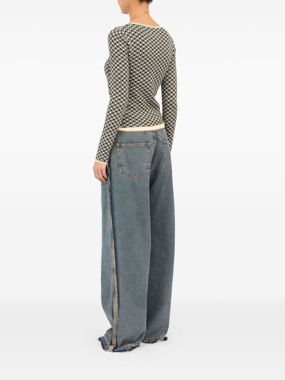 intarsia-knit long-sleeve T-shirt - 4