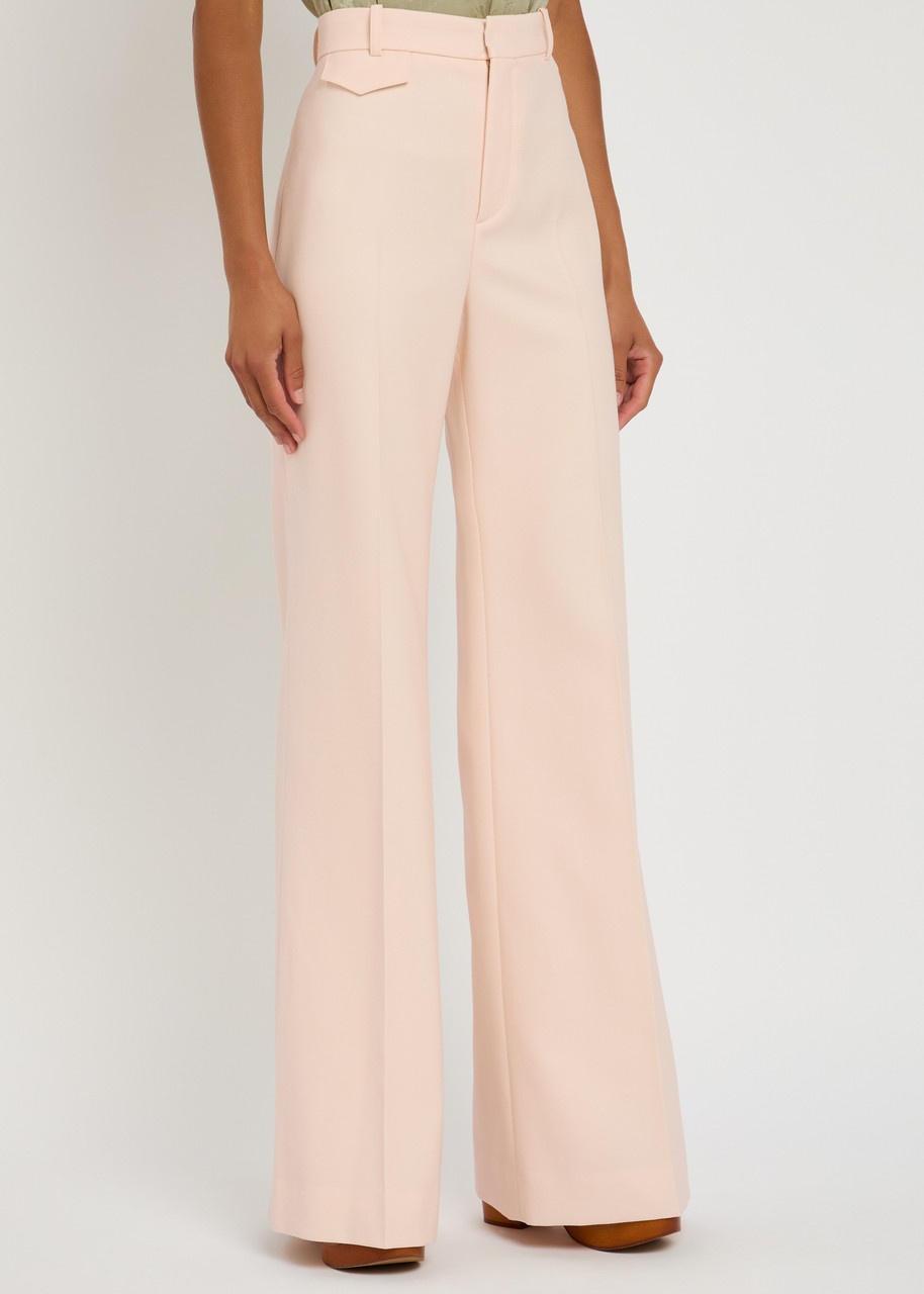 Chloe Flared-leg Wool Trousers - 2