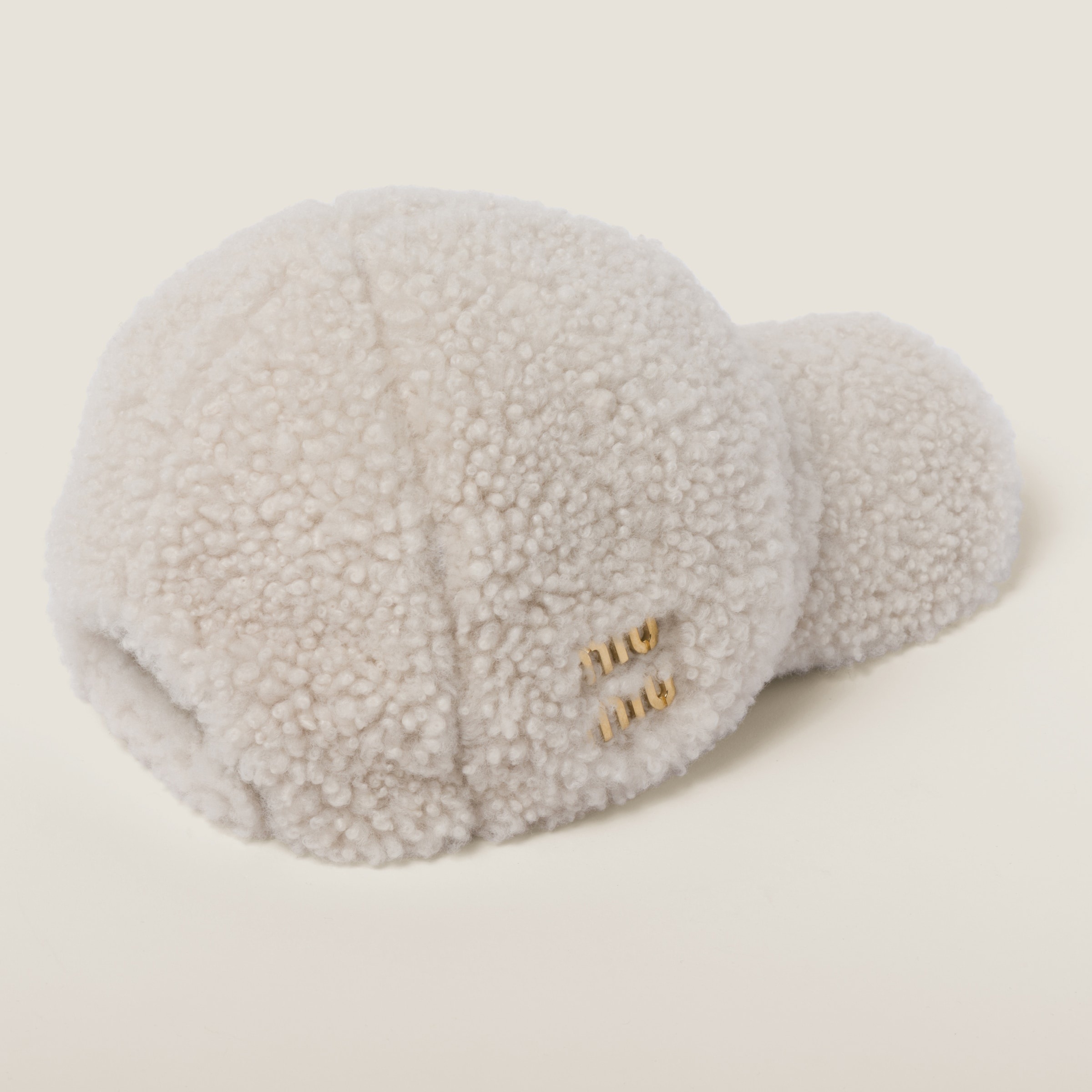 Faux shearling baseball cap - 2