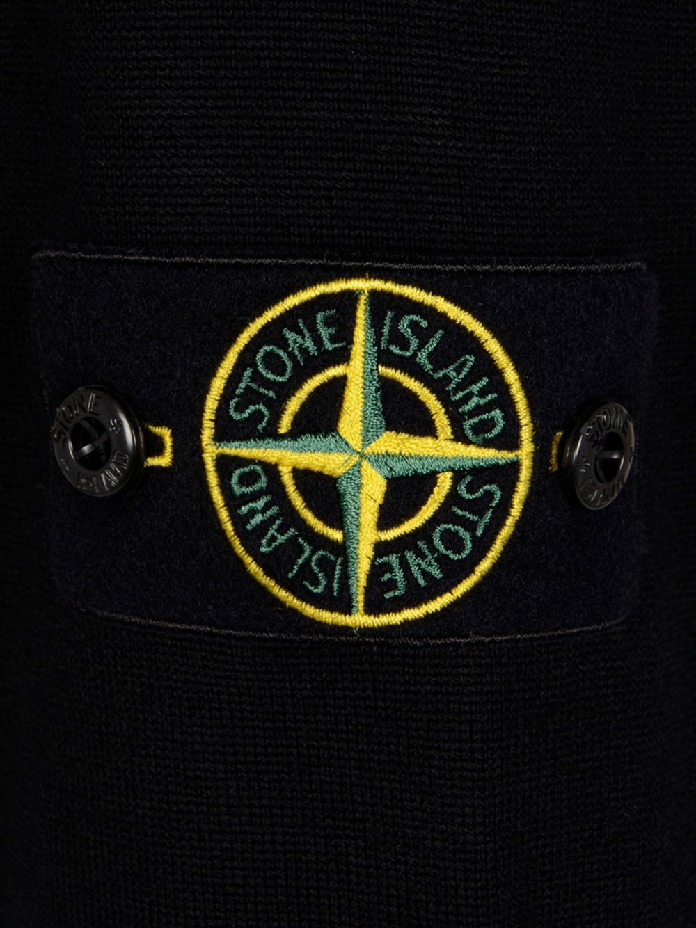 logo-patch buttoned cardigan - 3