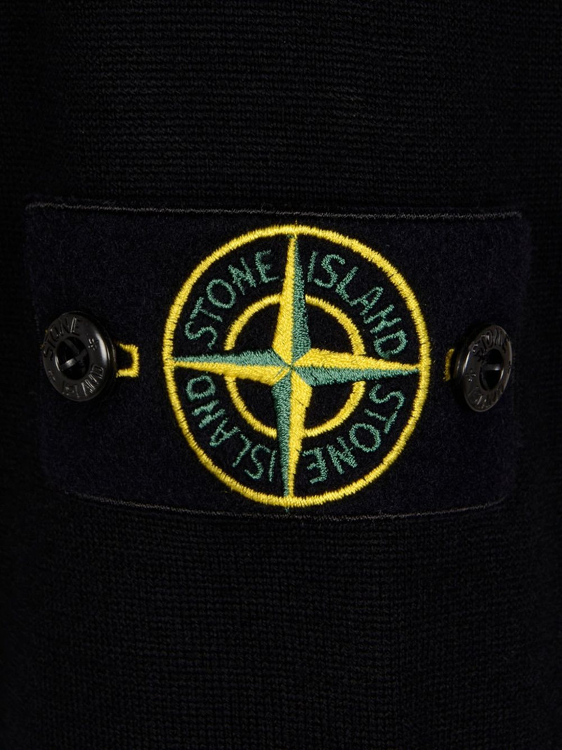 logo-patch buttoned cardigan 3