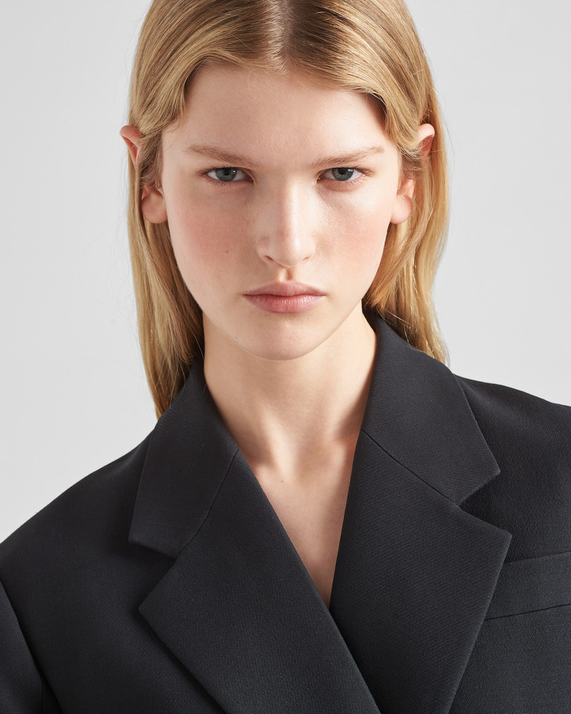 Double-breasted tricotine jacket 3