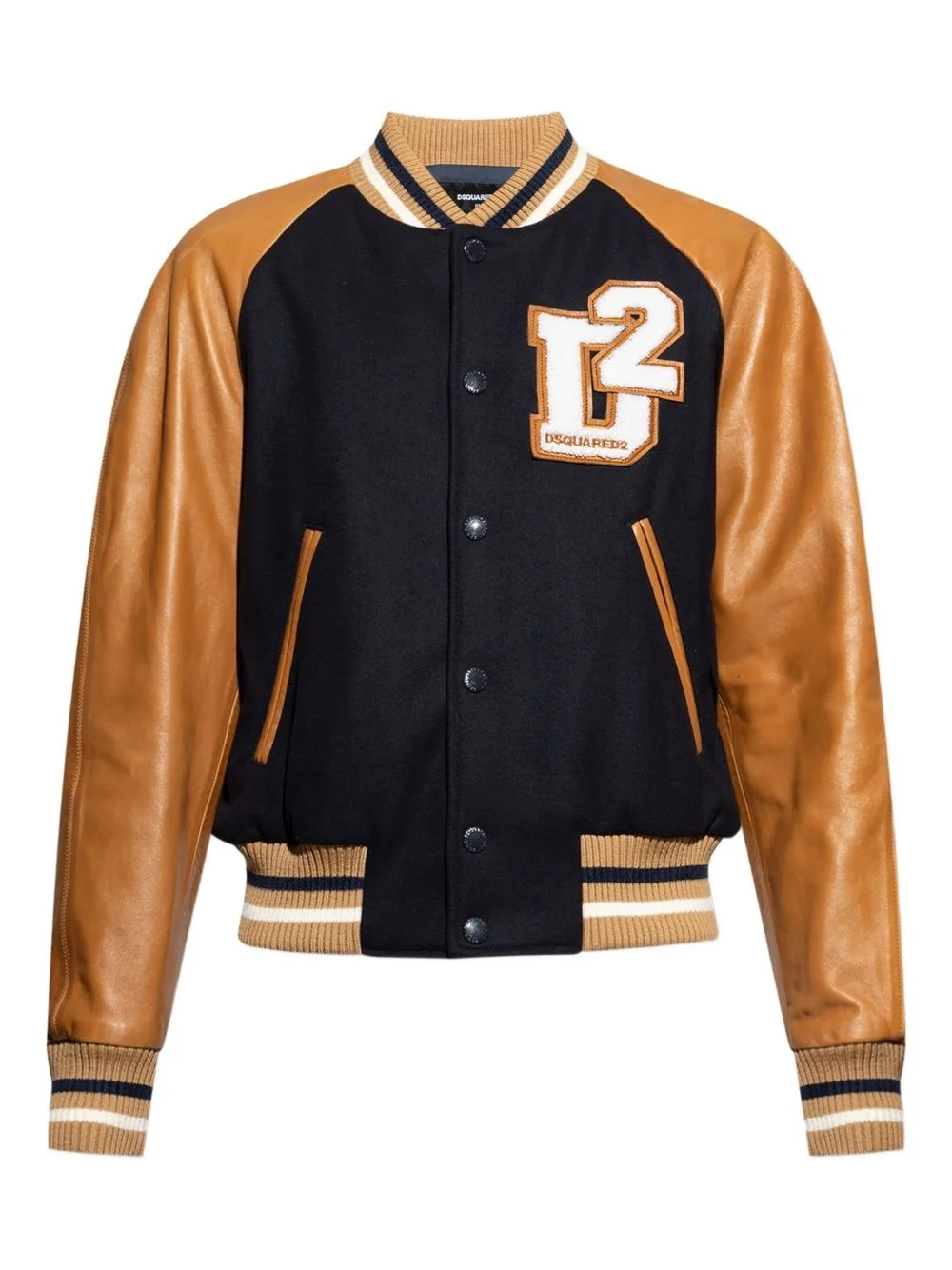 wool-blend bomber jacket - 1