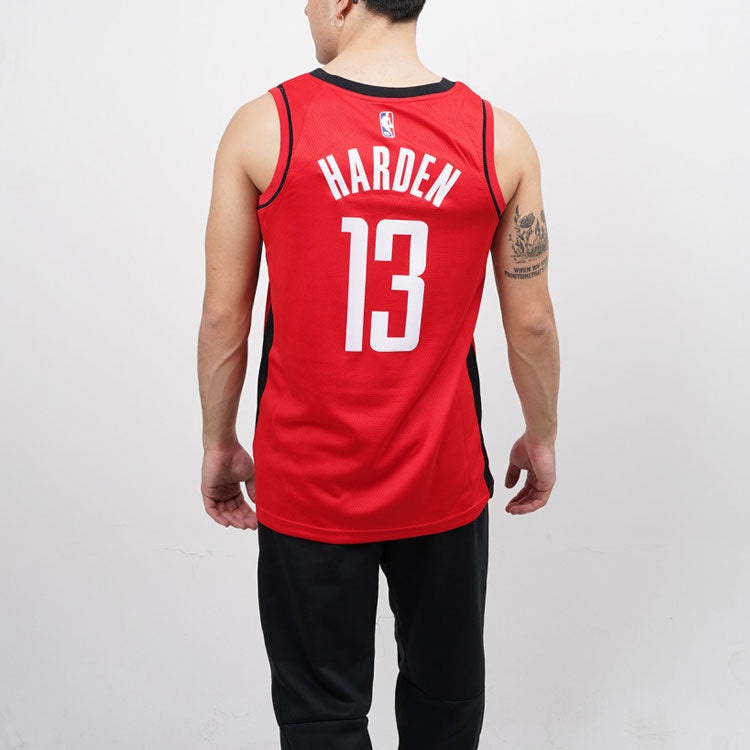 Nike NBA SW 20 Houston Rockets 13 James Harden Rockets Icon Edition 2020 Swingman Jersey Red CW3666- - 3