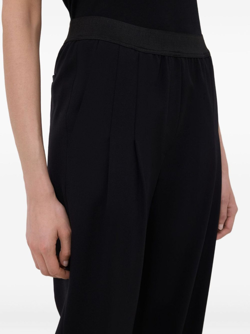 pleated elasticated-waist straight trousers 5