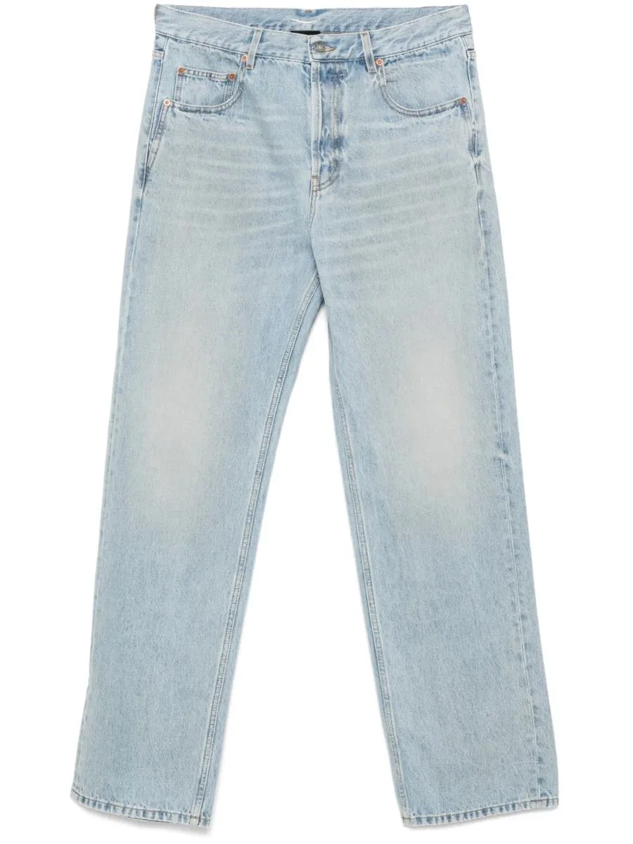 Saint Laurent Mid Straight-Leg Baggy Jeans - 1
