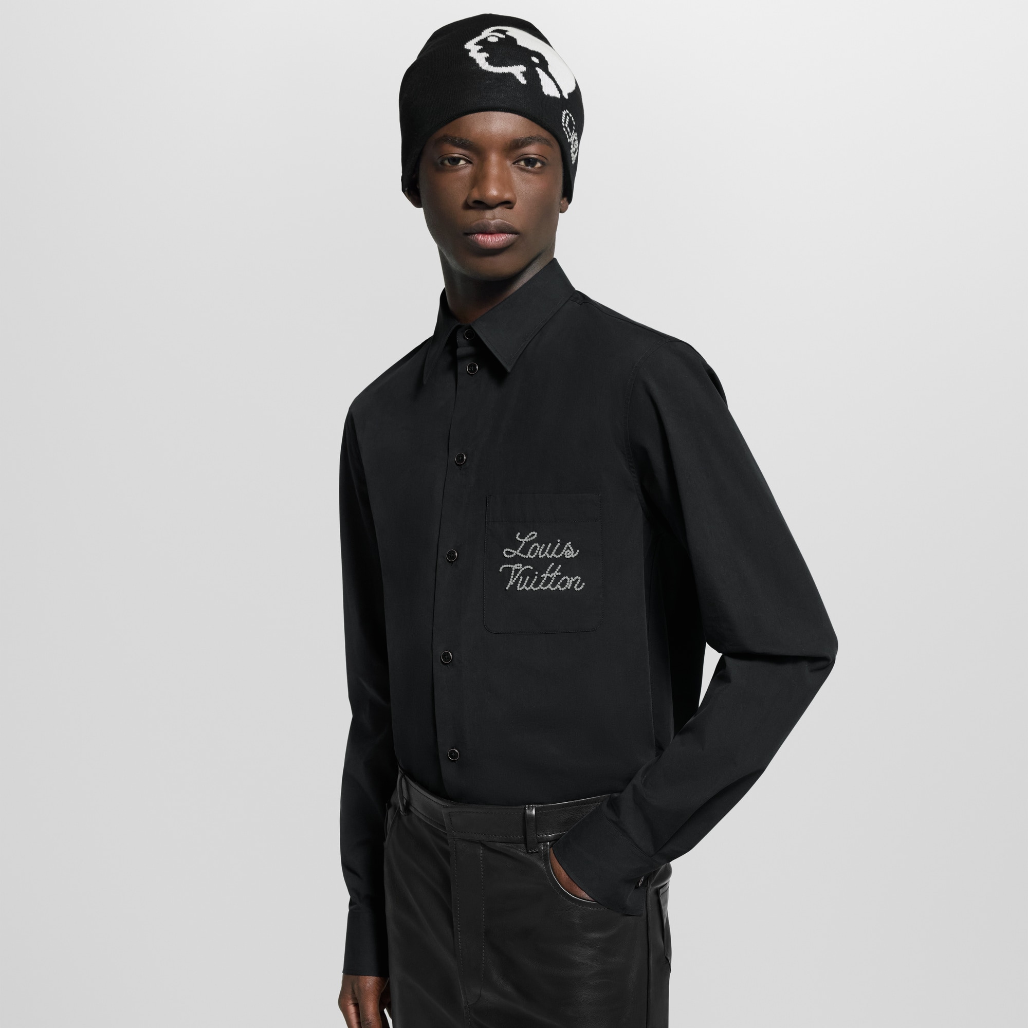 Embroidered Signature Long-Sleeved Shirt - 2