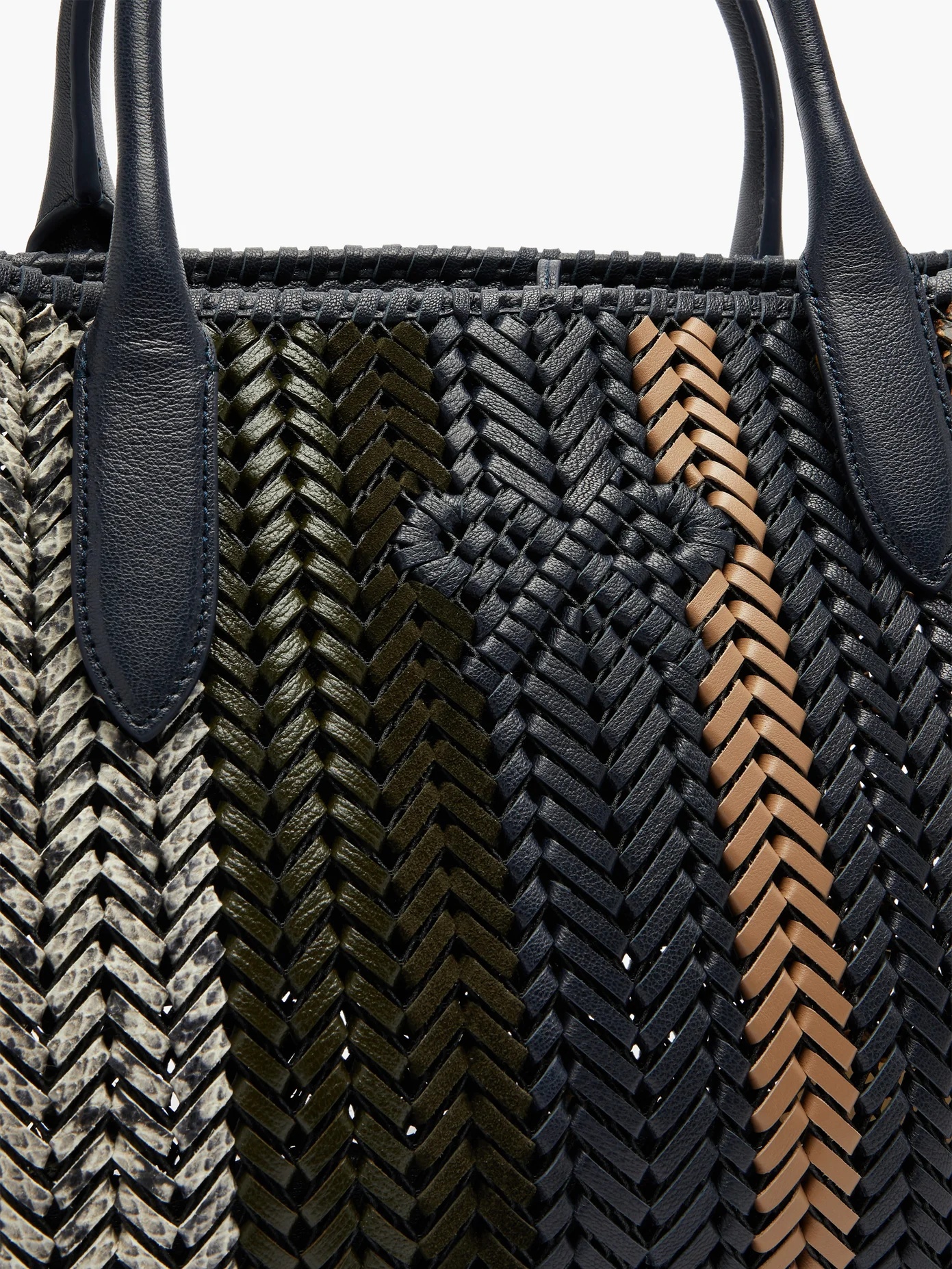 The Neeson small woven-leather tote bag - 6